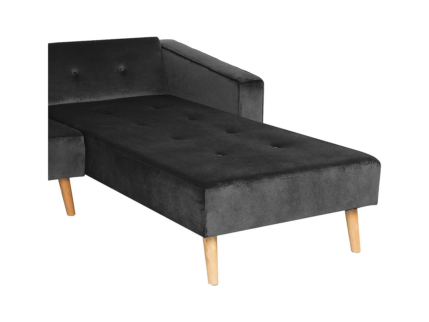 Canapé Convertible - Vadso - Velours, Noir