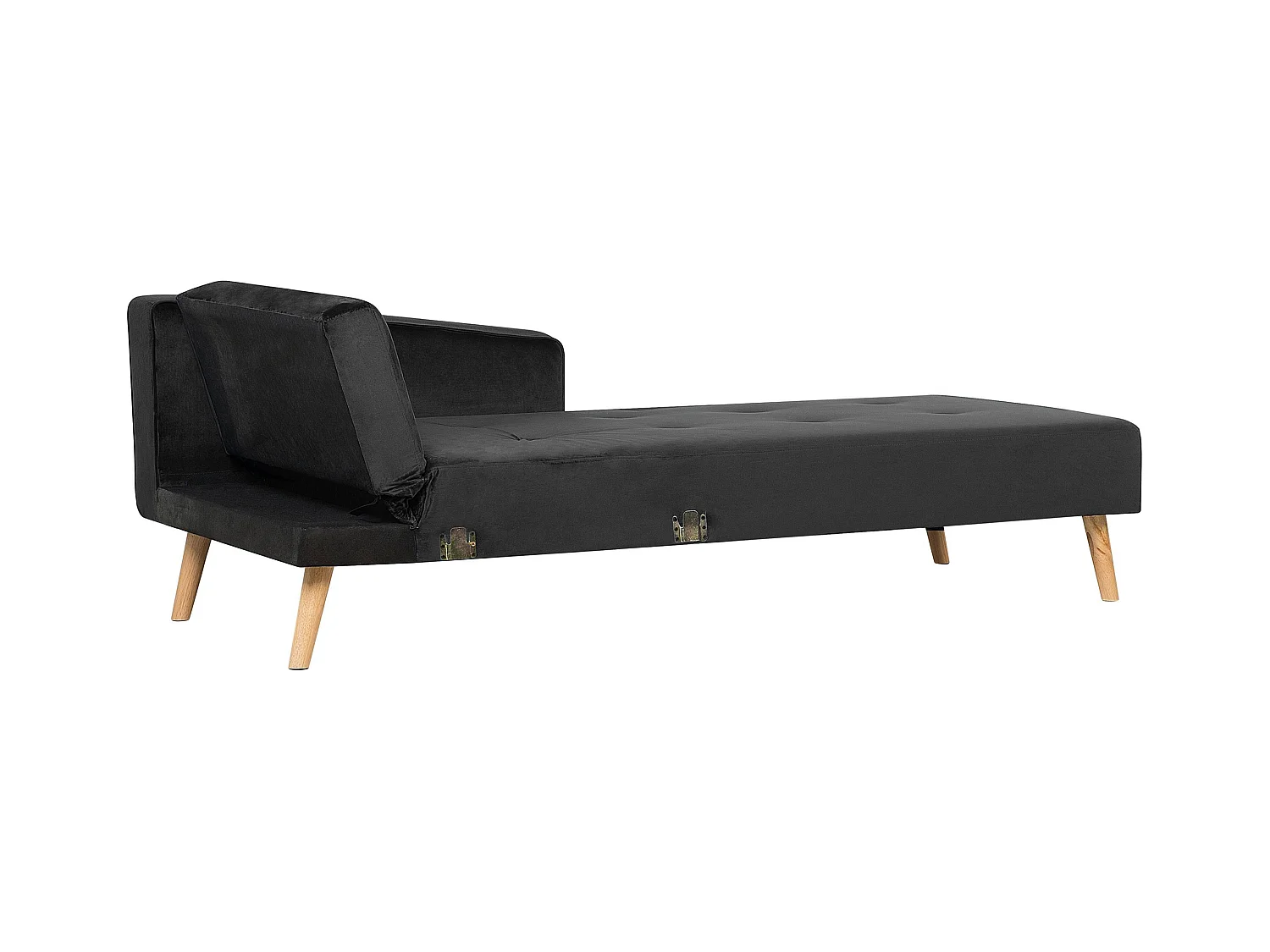 Canapé Convertible - Vadso - Velours, Noir