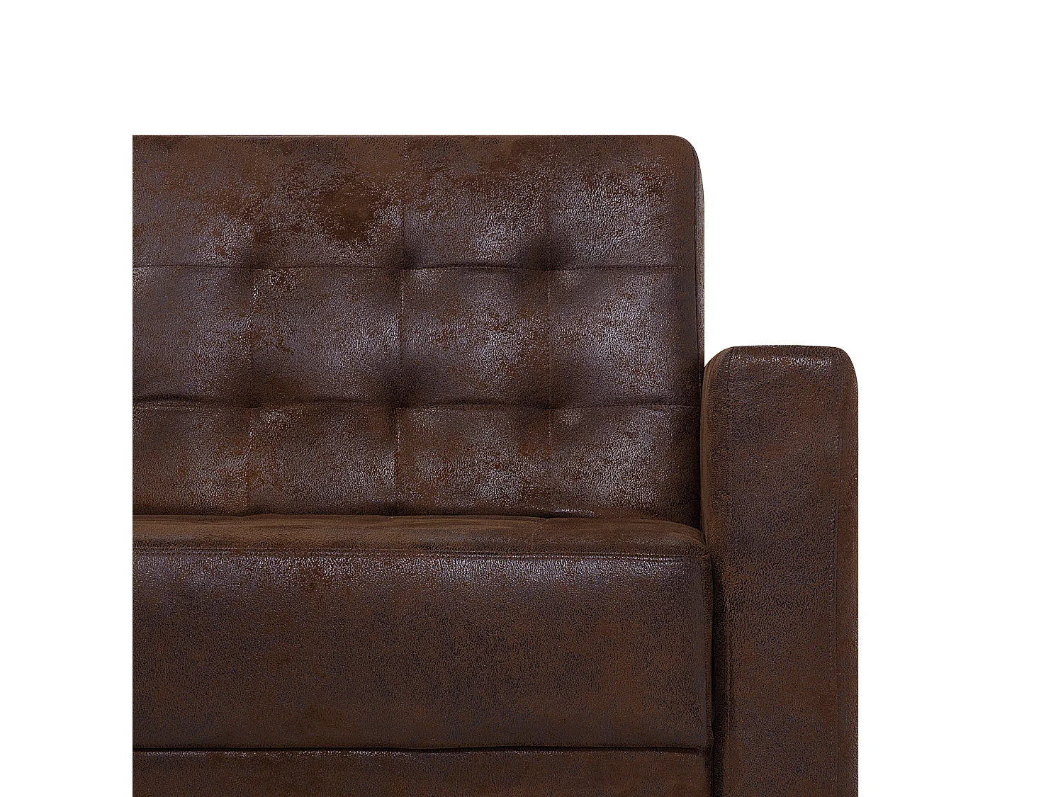 Modulsofa Schlaffunktion Lederoptik Old Style Braun rechtsseitig Aberdeen