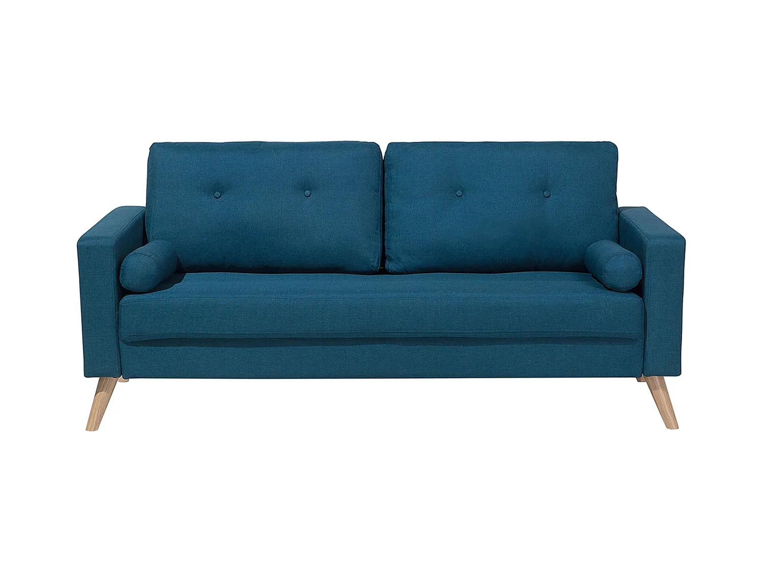 Canapé 2 places KALMAR Tissu Bleu azur