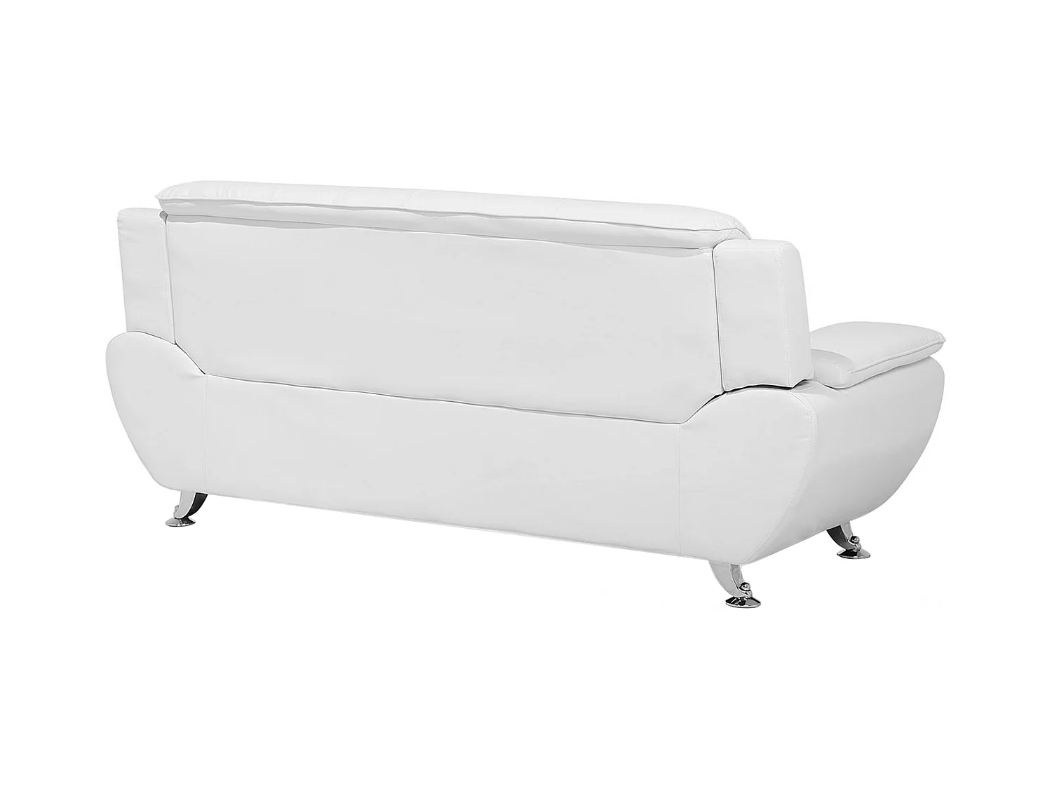 Canapé 3 places LEIRA Cuir PU Blanc