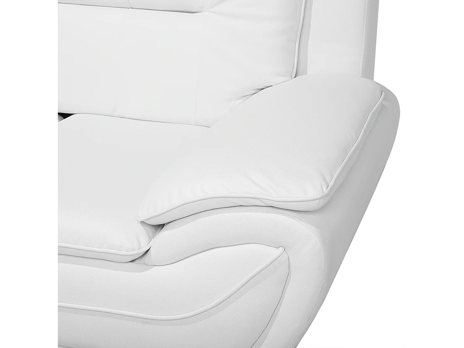 Canapé 3 places LEIRA Cuir PU Blanc