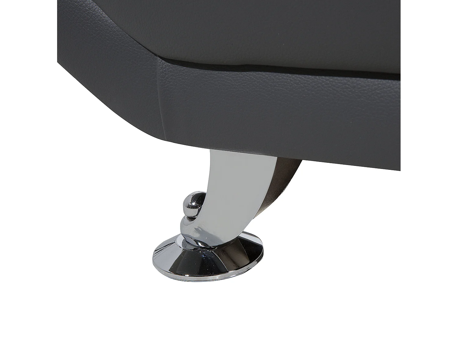 Canapé 3 places LEIRA Cuir PU Gris