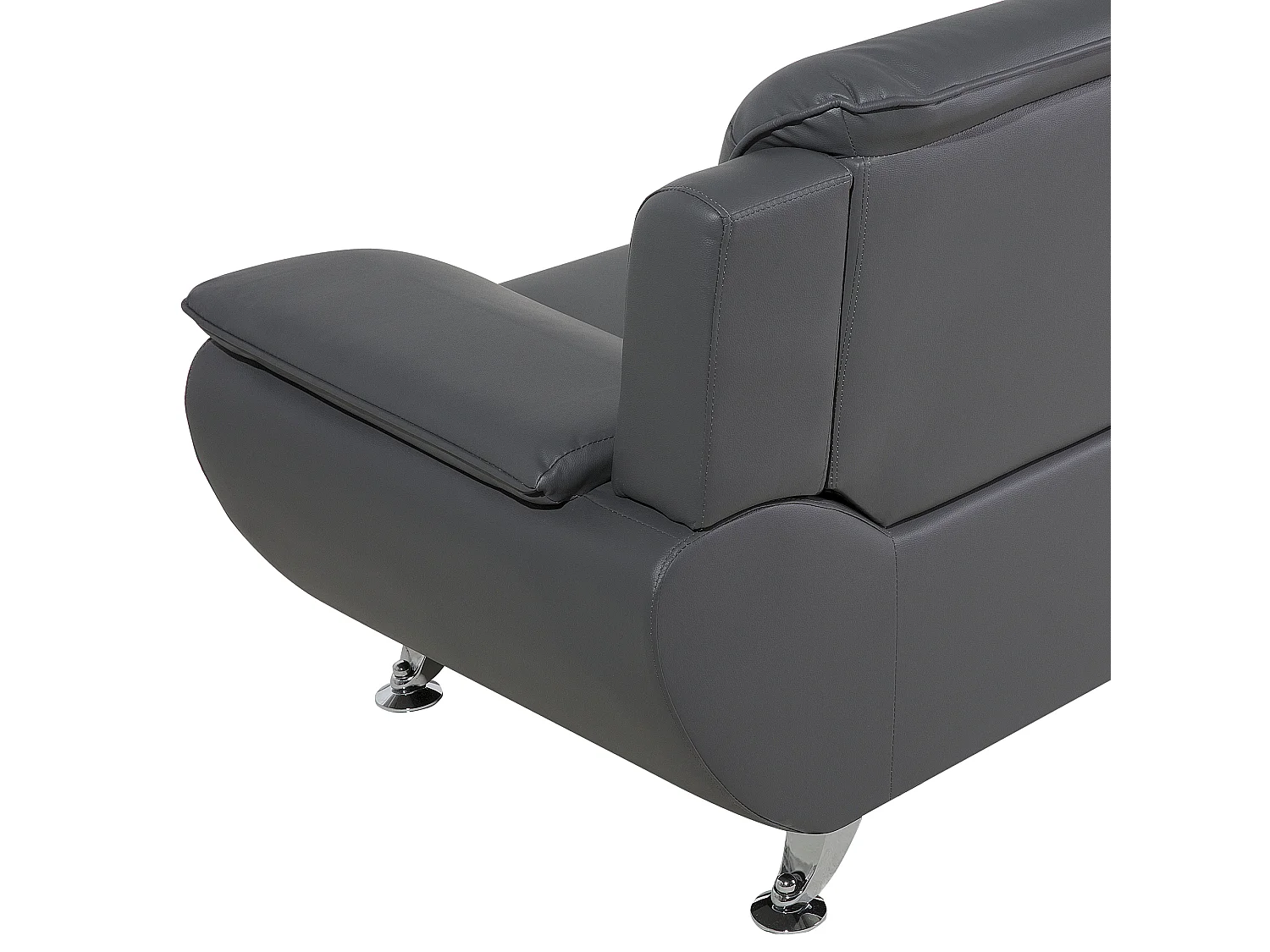 Bank LEIRA Kunstleer Grijs 3-zitter