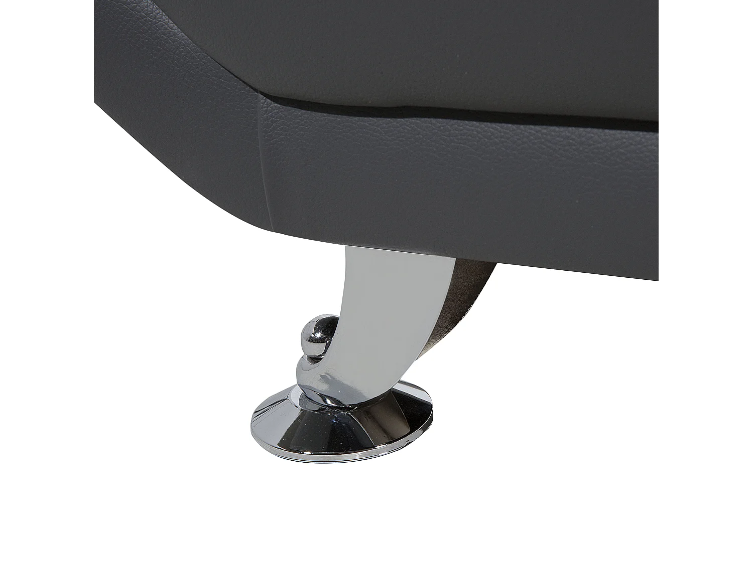 Bank LEIRA Kunstleer Grijs 3-zitter