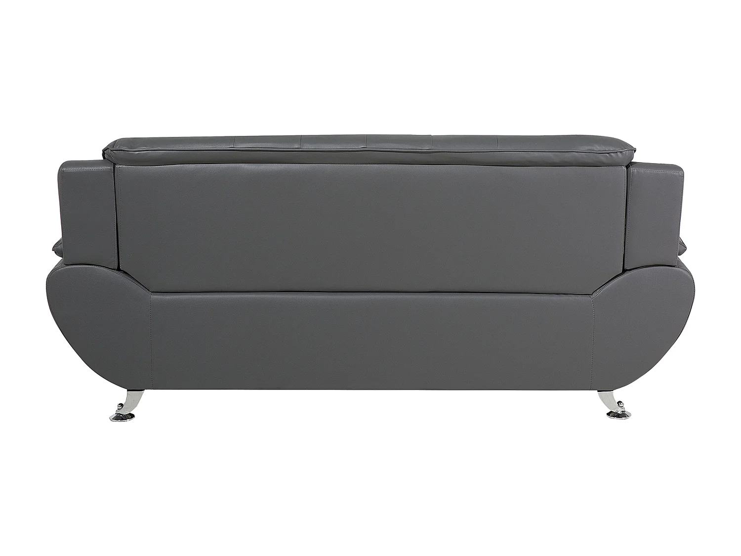 Canapé 3 places LEIRA II Cuir PU Gris