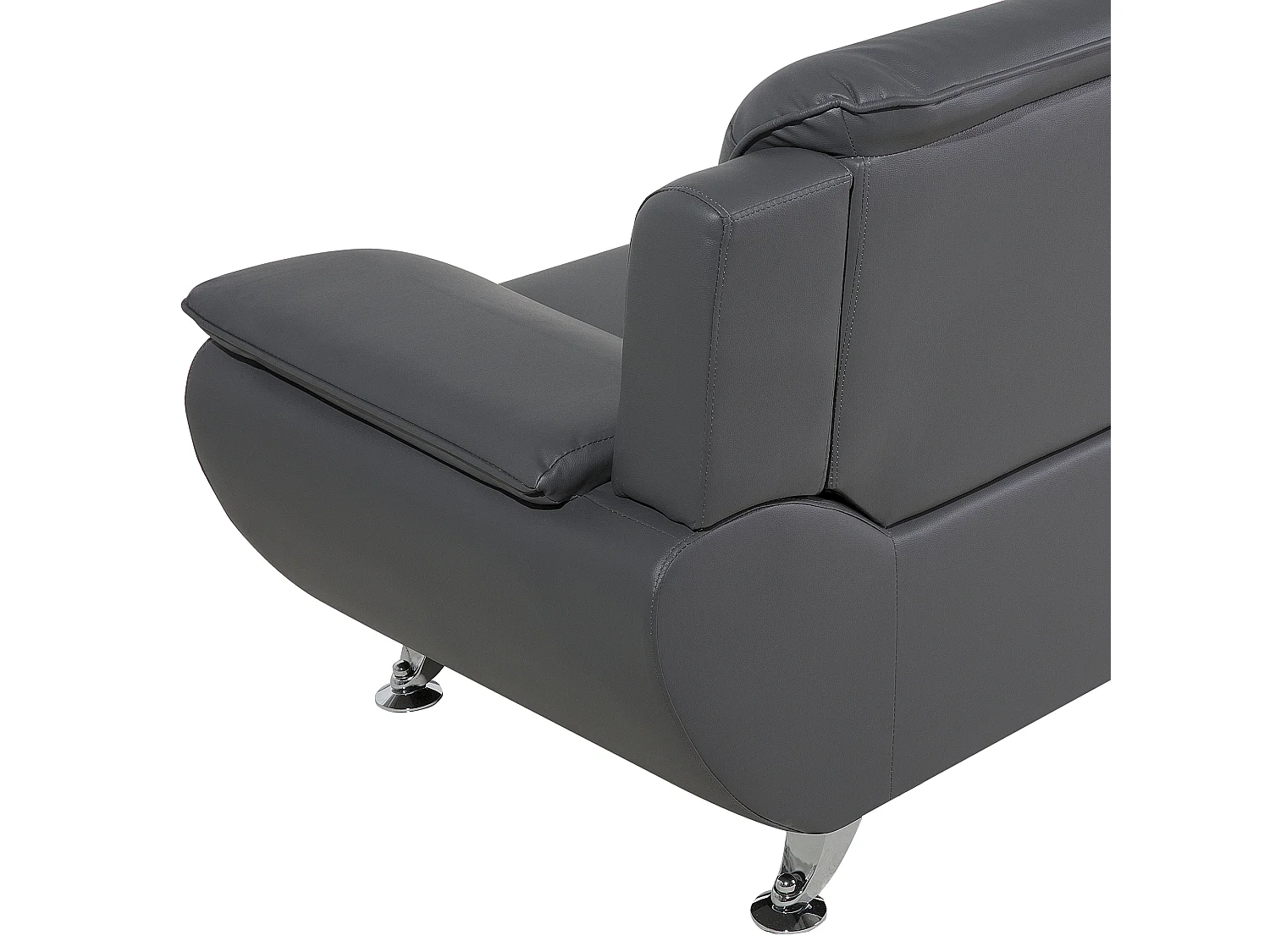 Canapé 3 places LEIRA II Cuir PU Gris