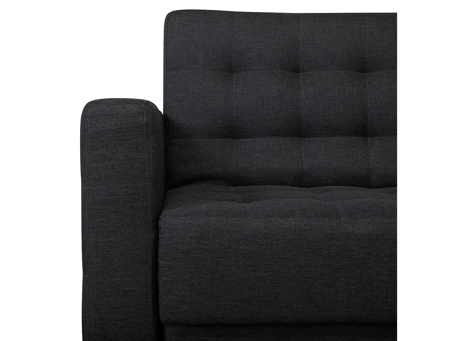 Canapé-lit d'angle modulable 5 places ABERDEEN Tissu Gris graphite Côté droite