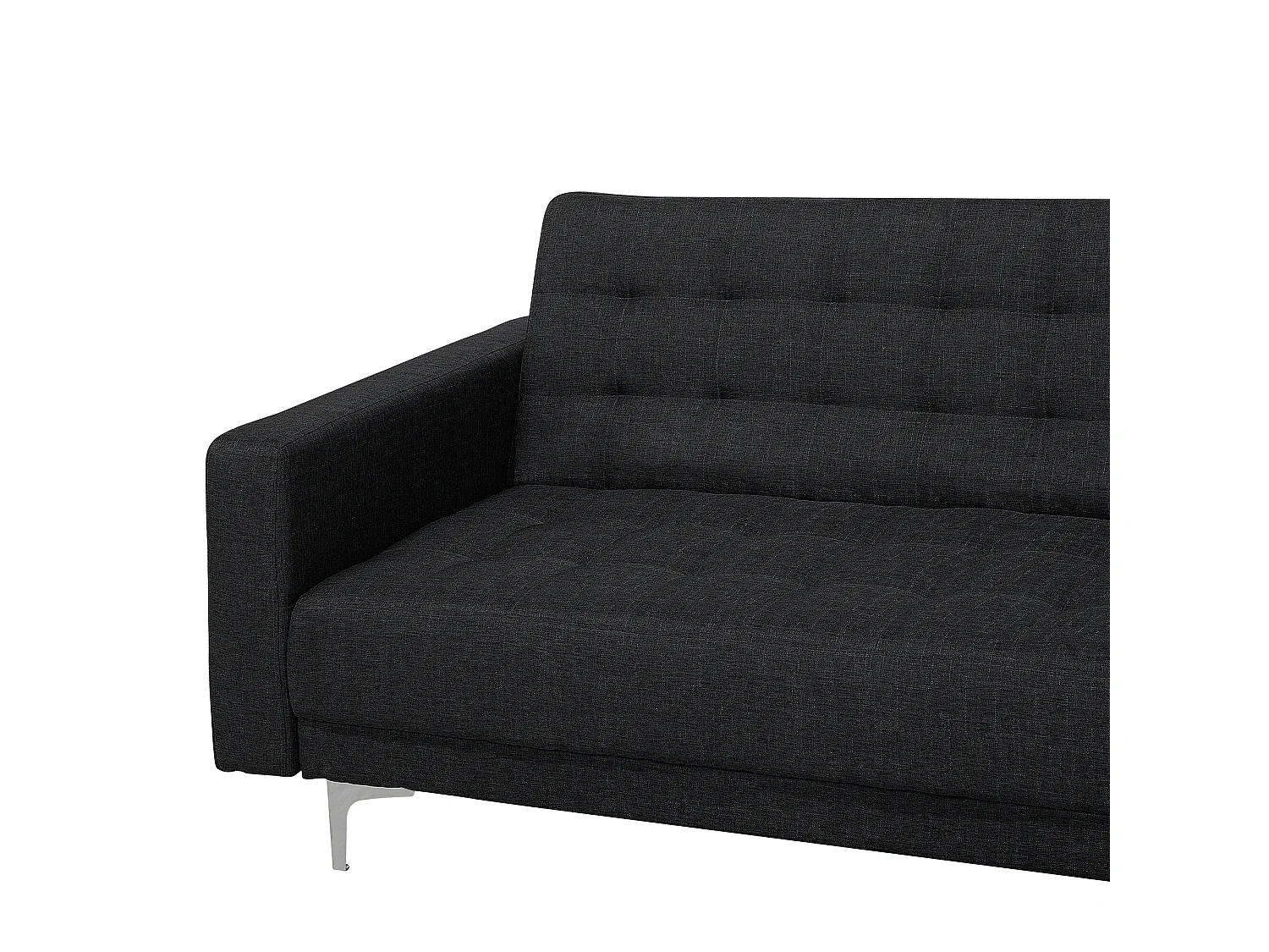 Canapé-lit d'angle modulable 5 places ABERDEEN Tissu Gris graphite Côté droite