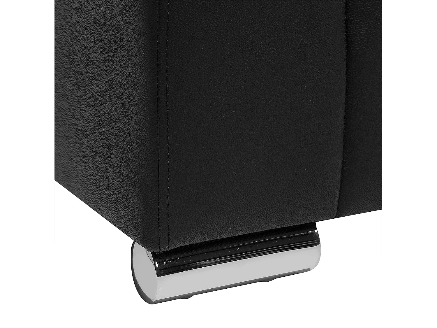 Sofá HELSINKI Pele Preto 2 lugares