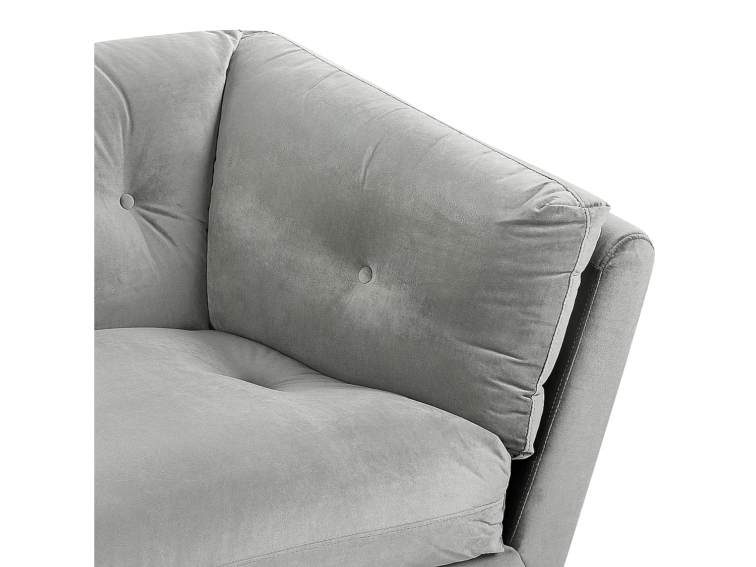 Canapé 3 places LENVIK Velours Gris