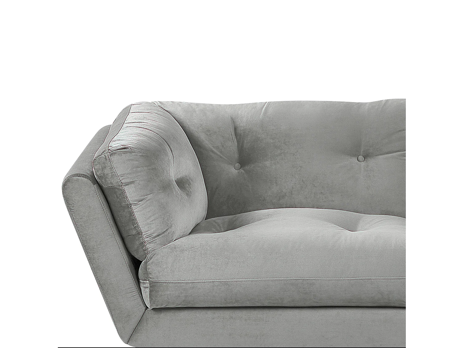 Divano LENVIK Velluto Grigio 3 posti