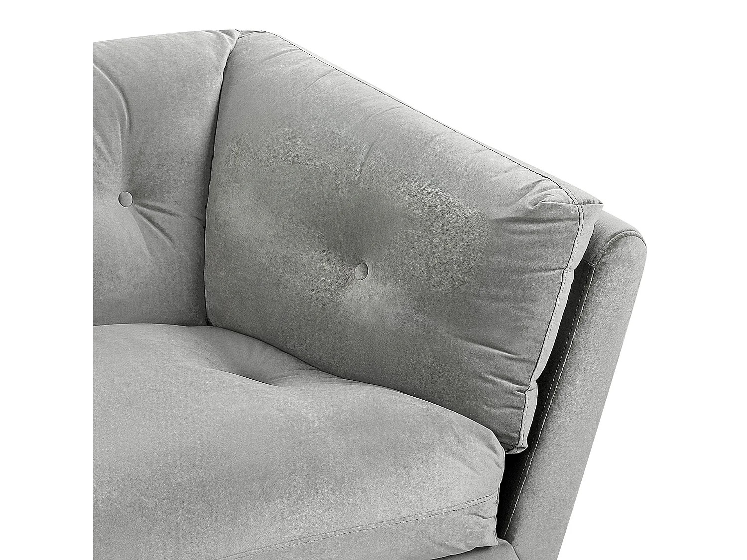 Divano LENVIK Velluto Grigio 3 posti