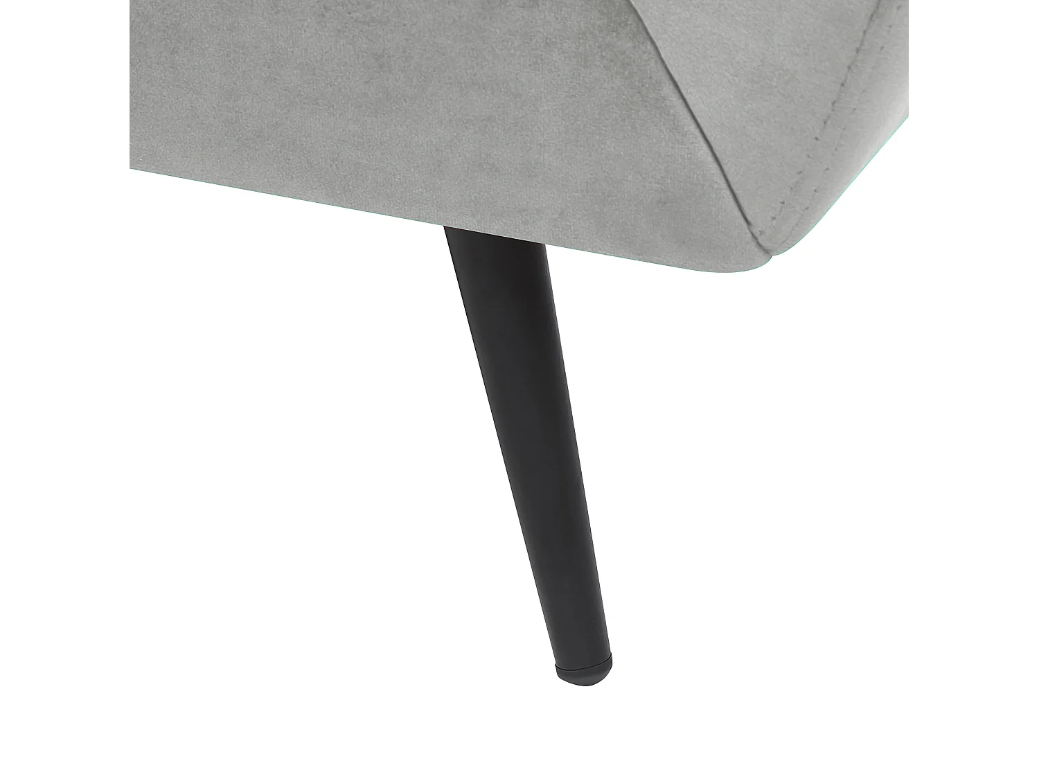 Divano LENVIK Velluto Grigio 3 posti