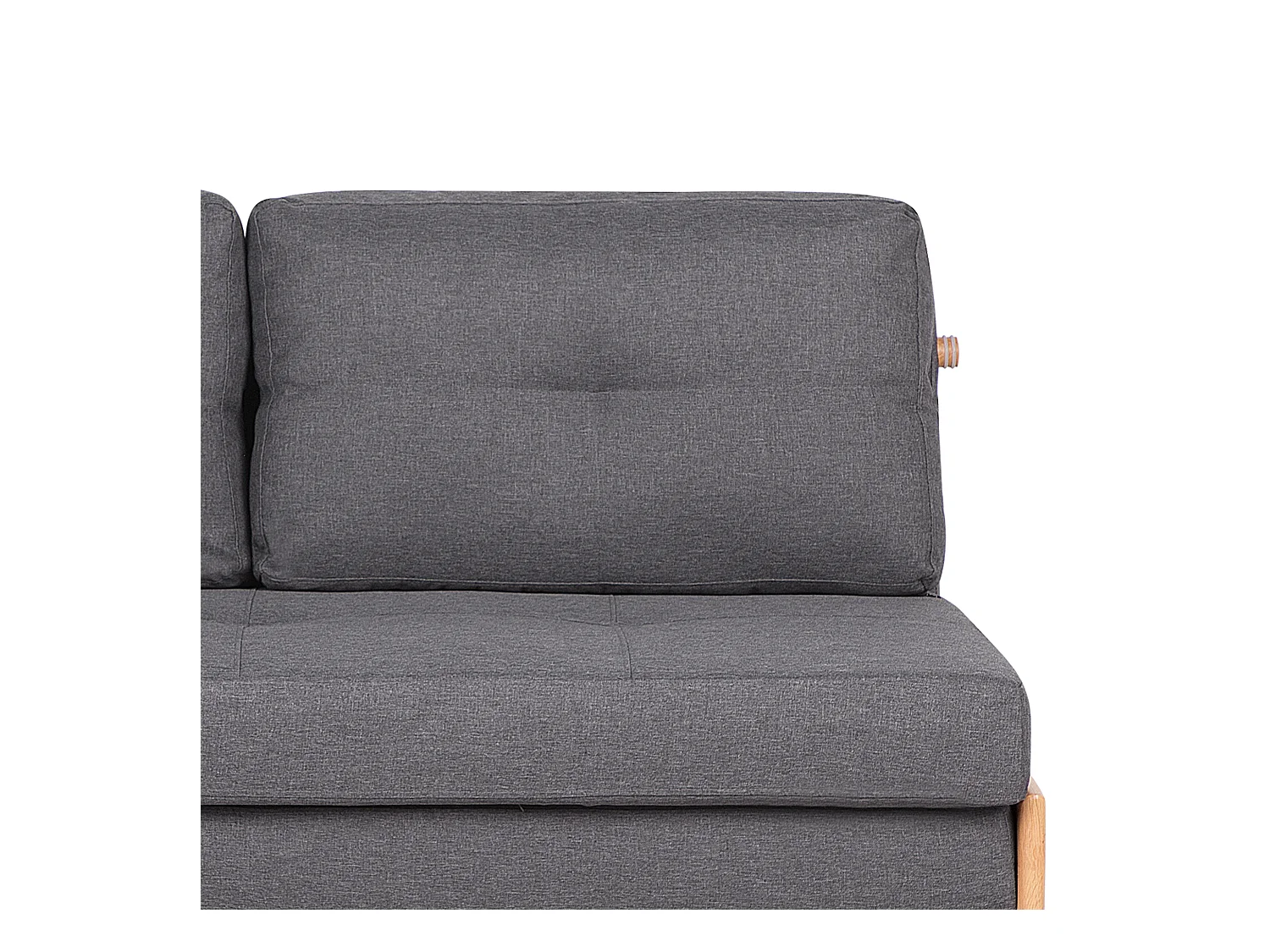 2-Sitzer Schlafsofa Stoffbezug dunkles Grau gesteppt hohe Metallbeine Edland