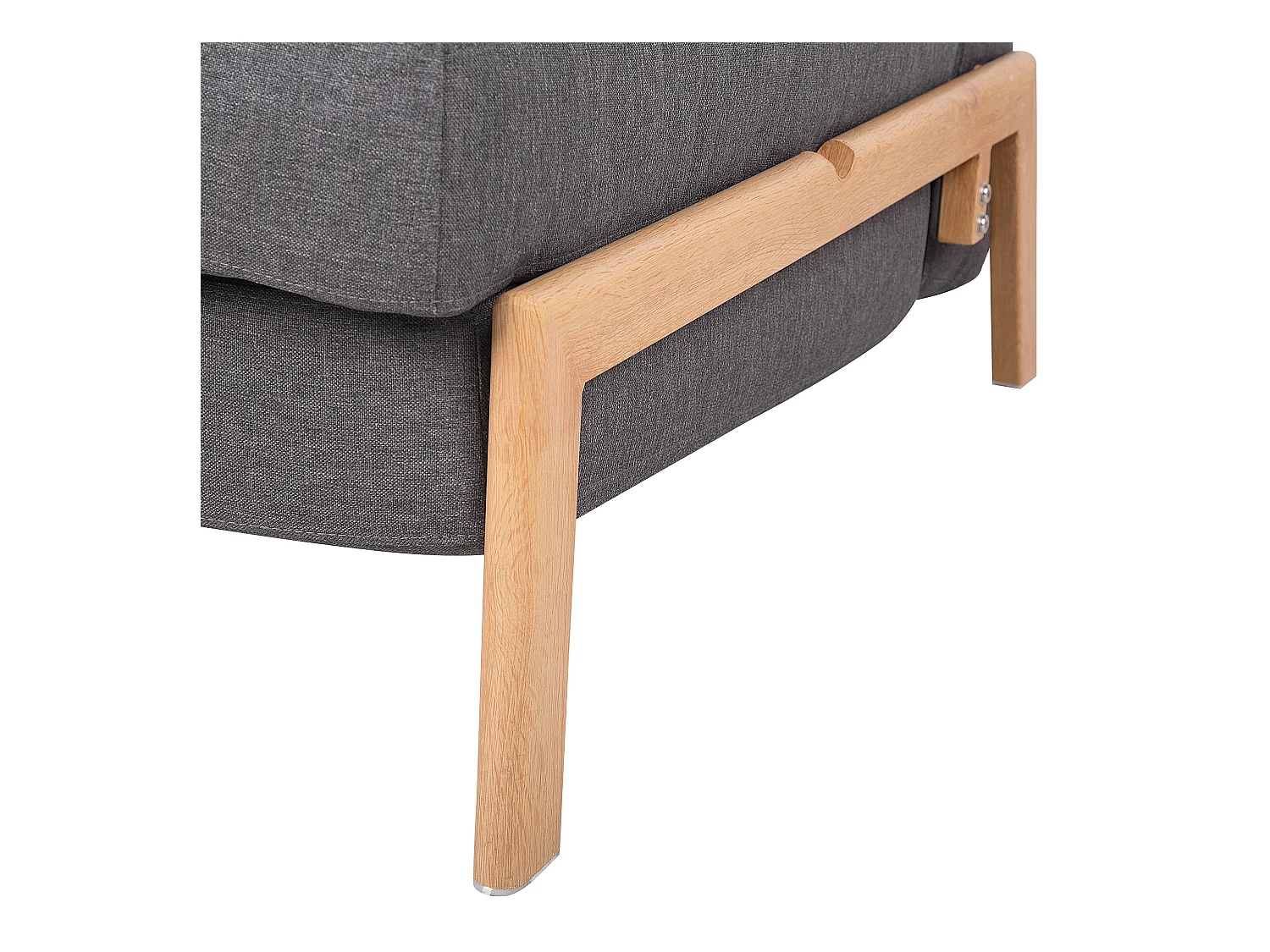 2-Sitzer Schlafsofa Stoffbezug dunkles Grau gesteppt hohe Metallbeine Edland