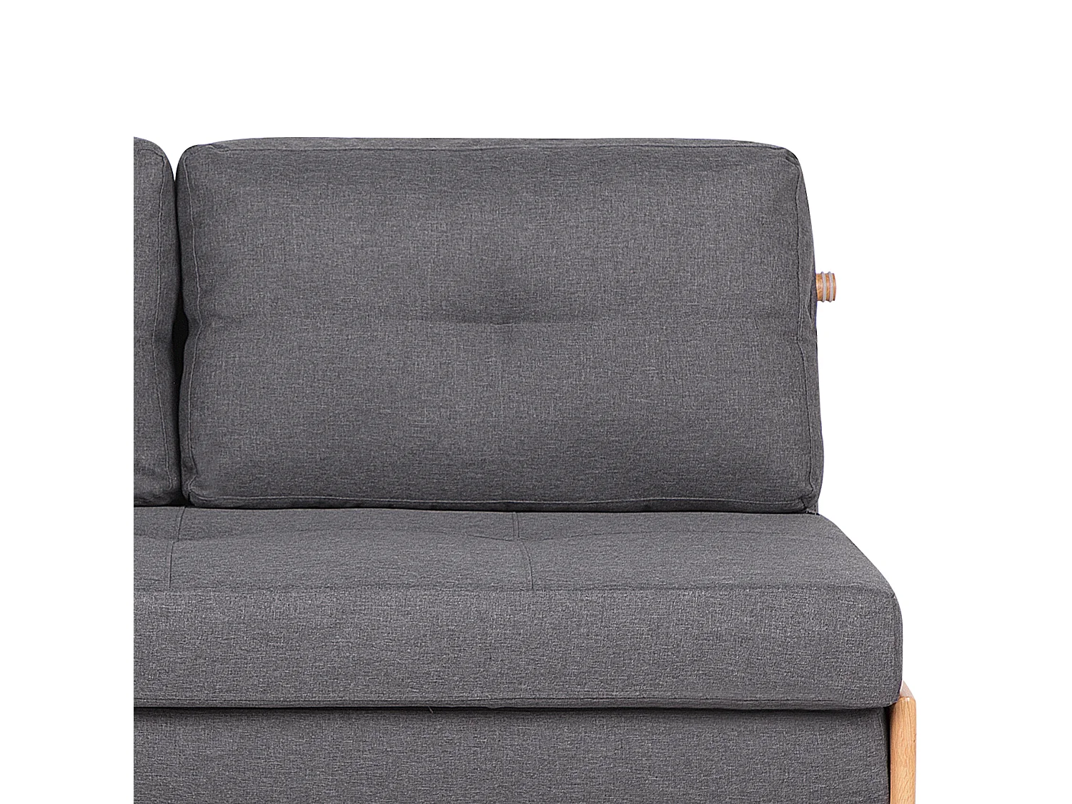 Canapé-lit 2 places EDLAND Tissu Gris foncé