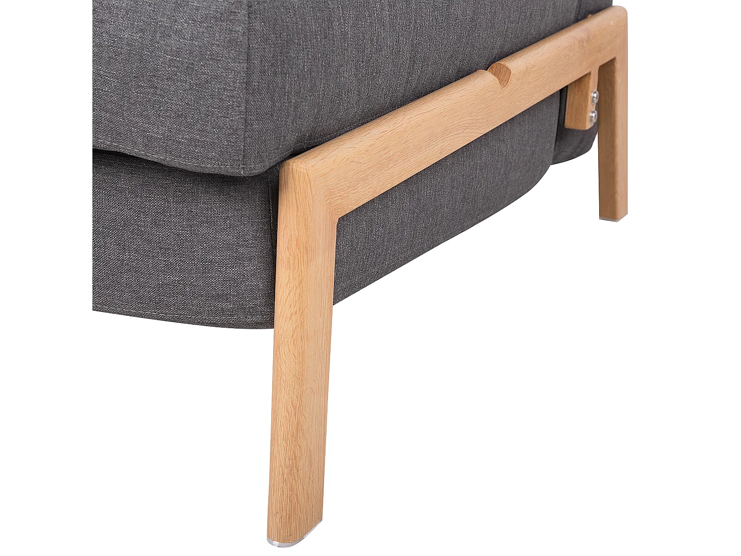 Canapé-lit 2 places EDLAND Tissu Gris foncé