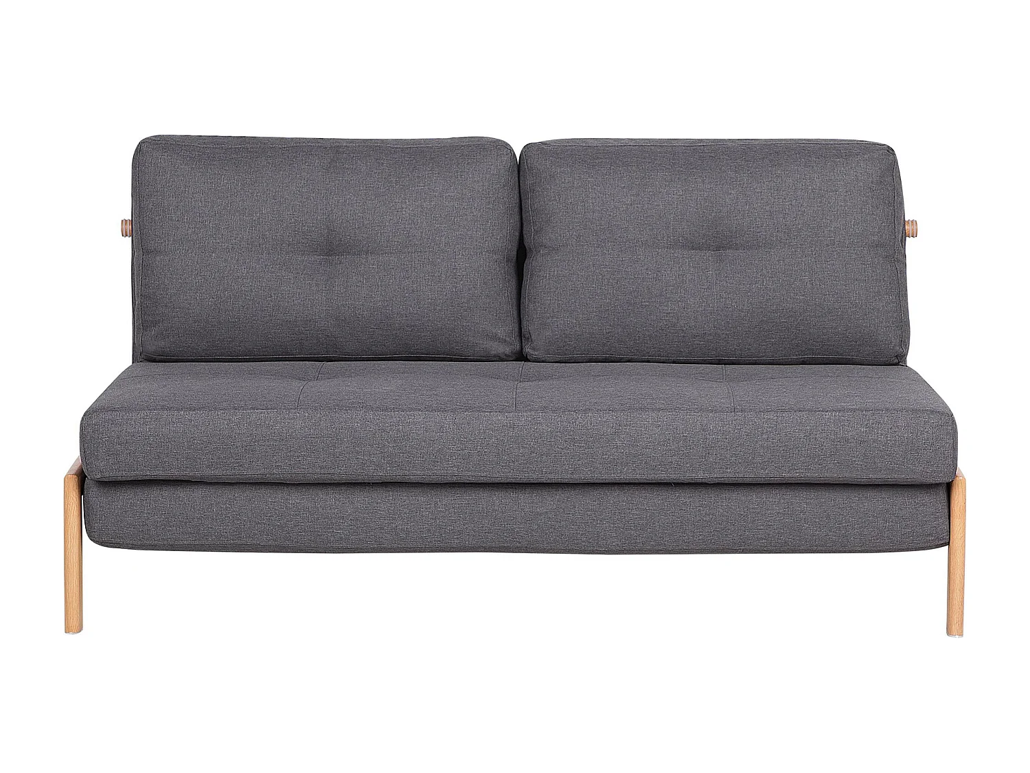 Divano letto EDLAND Tessuto Grigio scuro 2 posti