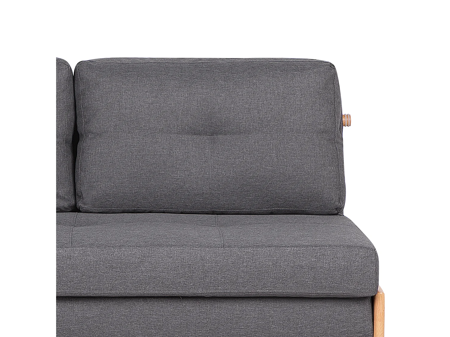 Divano letto EDLAND Tessuto Grigio scuro 2 posti