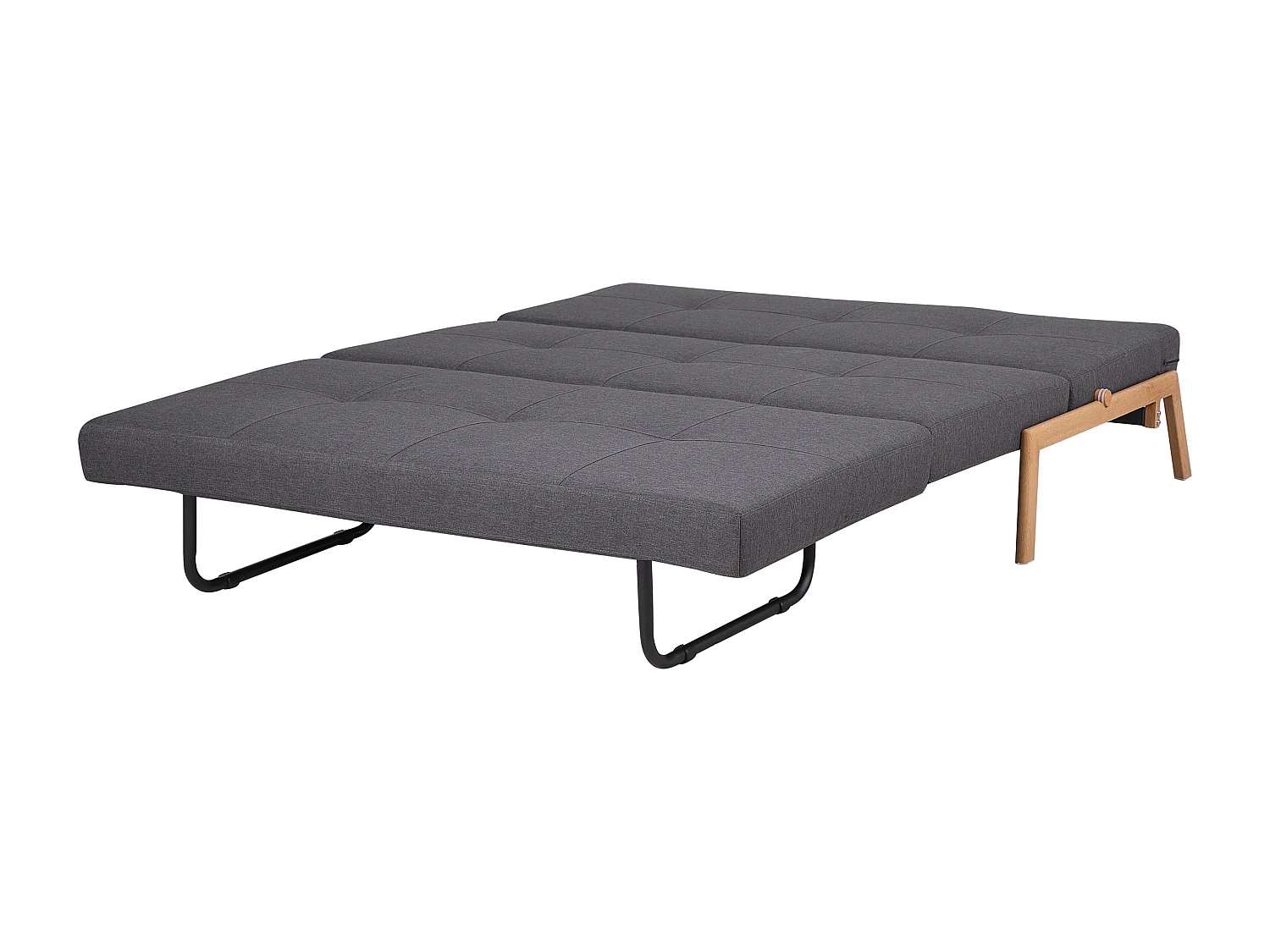 Divano letto EDLAND Tessuto Grigio scuro 2 posti