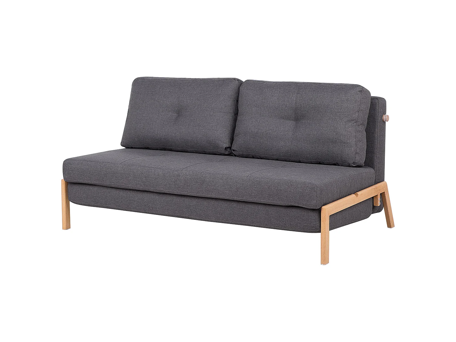 Schlafsofa EDLAND Stoff Dunkelgrau 2-Sitzer