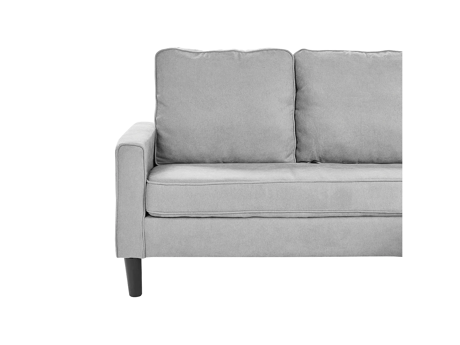 Canapé 3 places AVESTA Tissu Gris clair avec ottoman