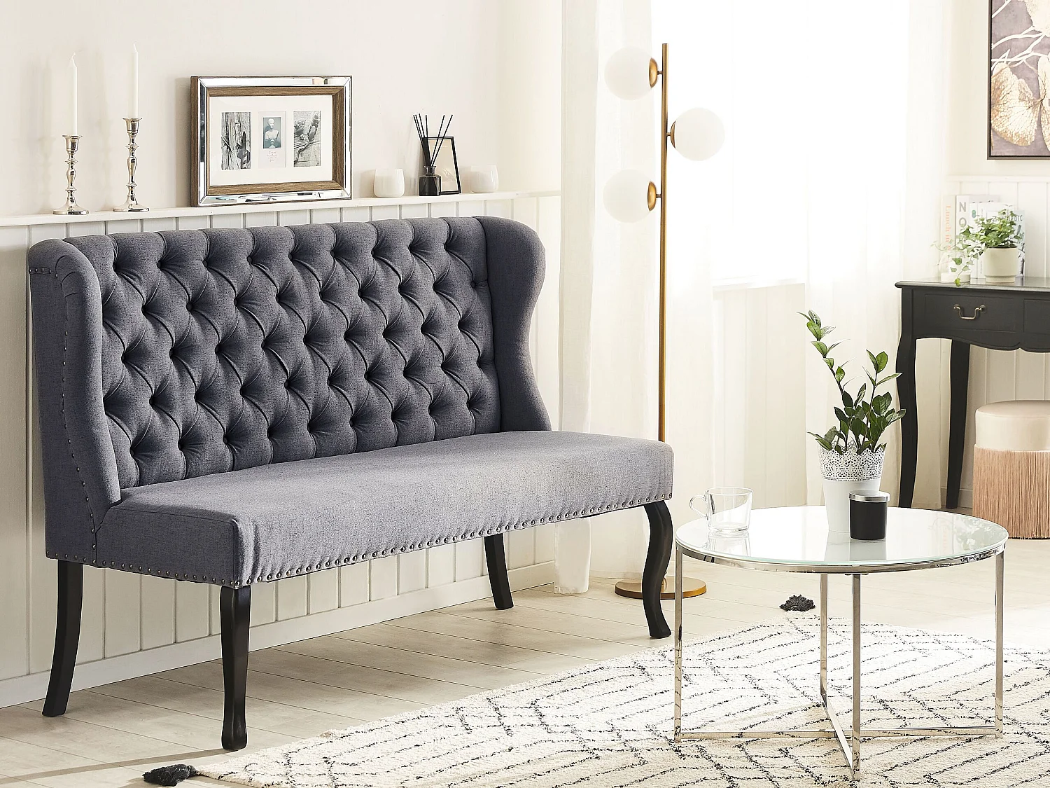 Gestoffeerde bank TORSBY Stof Grijs 2-zitter