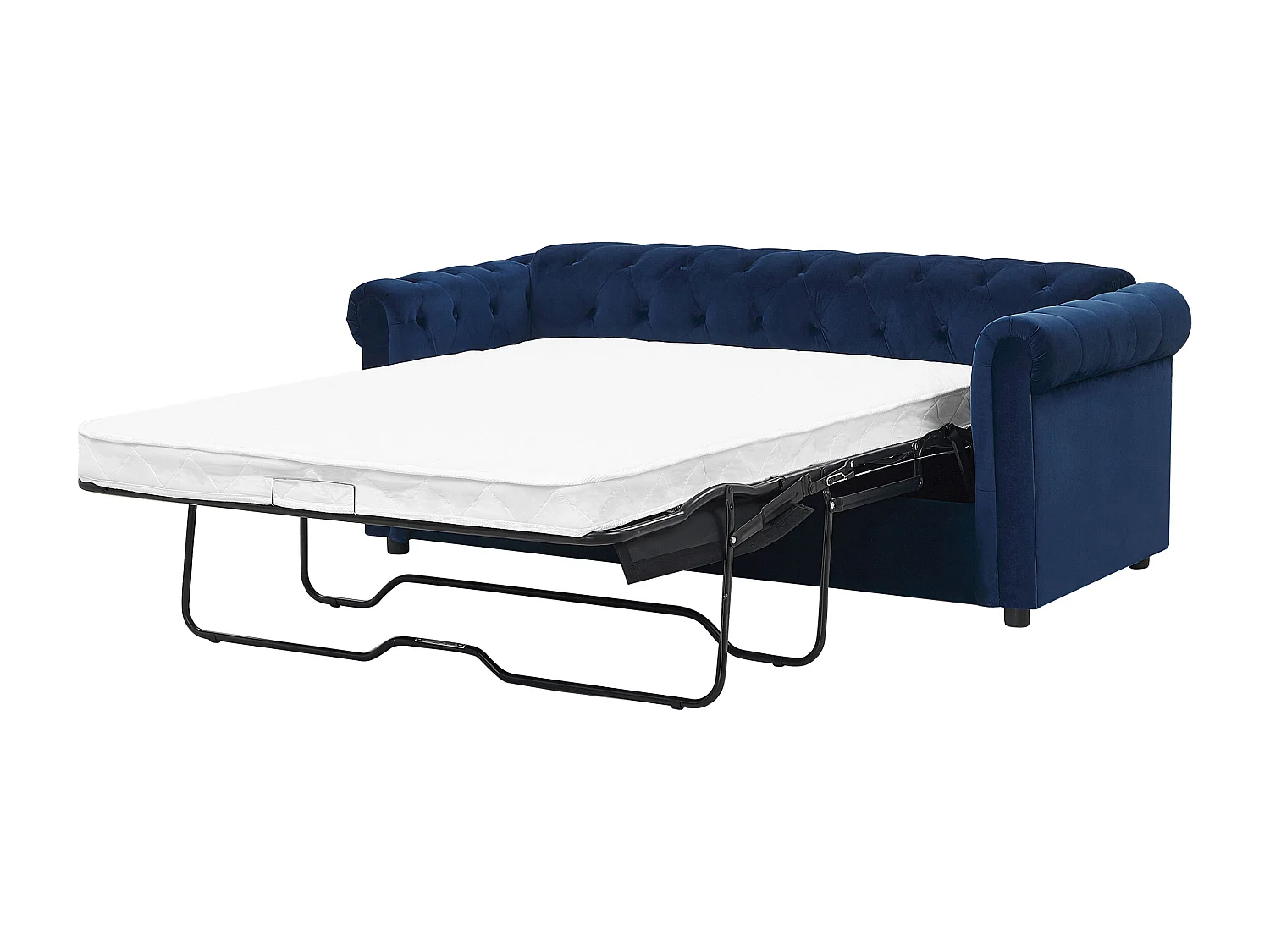 Divano letto CHESTERFIELD Velluto Blu 3 posti