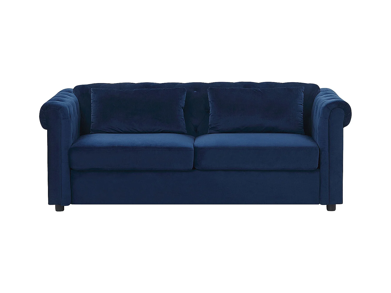 Divano letto CHESTERFIELD Velluto Blu 3 posti