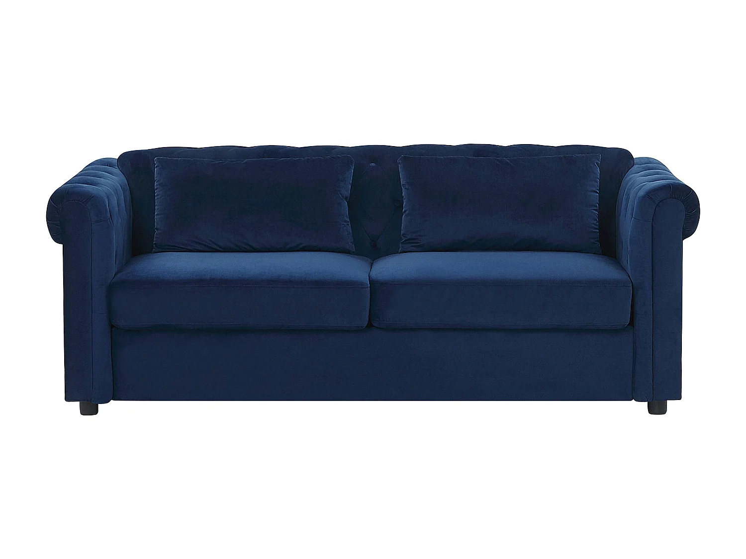 Canapé-lit 3 places CHESTERFIELD Velours Bleu