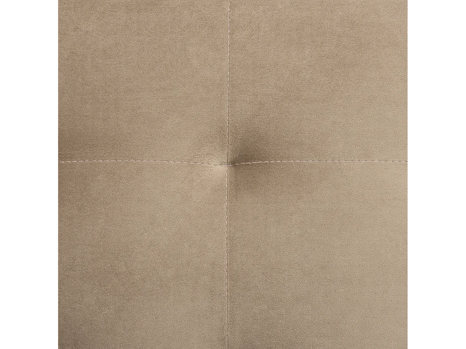 Canapé-lit d'angle modulable 5 places ABERDEEN Velours Beige sable avec ottoman Côté droit