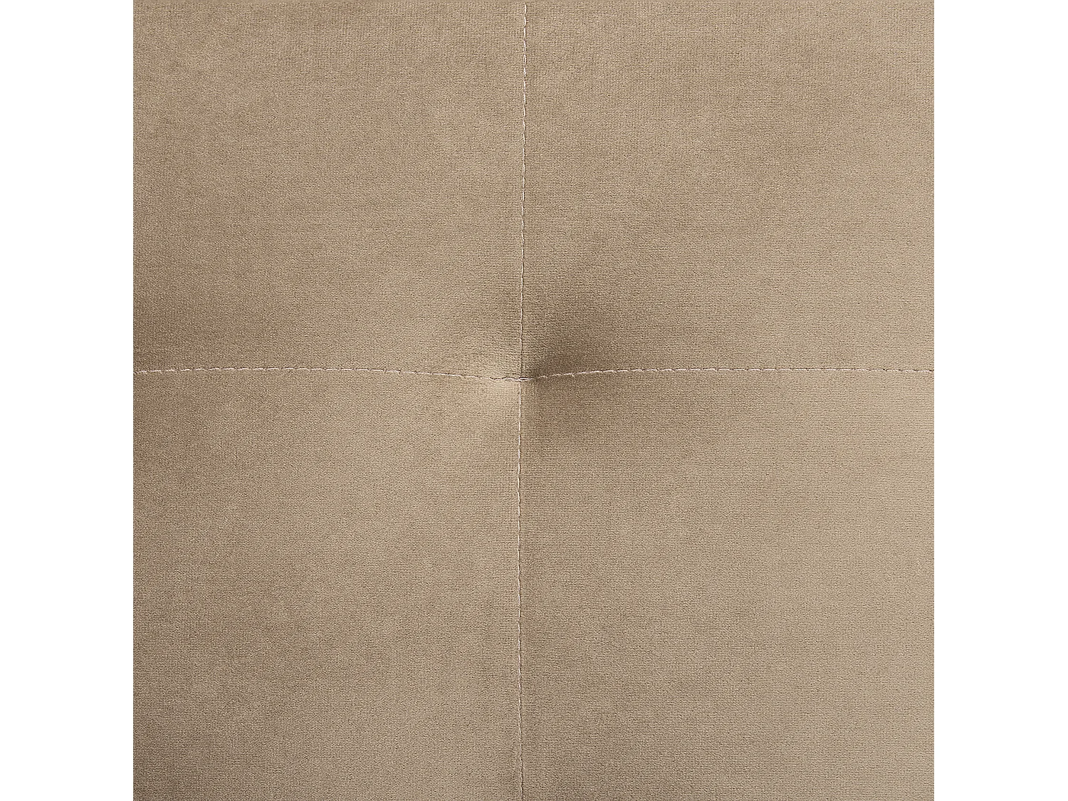 Canapé-lit d'angle modulable 5 places ABERDEEN Velours Beige sable avec ottoman Côté droit