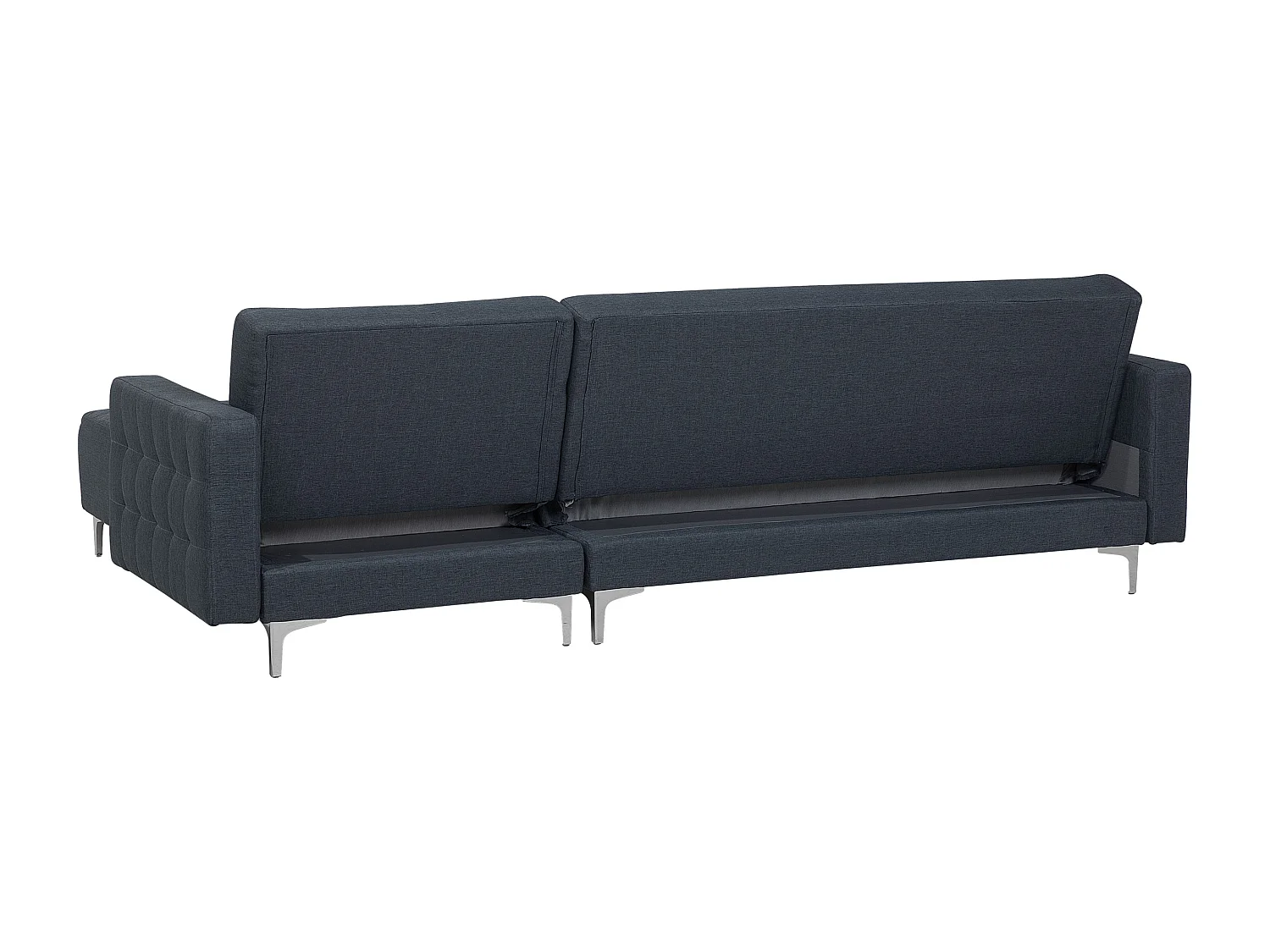 Canapé Angle à droite en Tissu Gris Foncé 4 Places Dossier Réglable Chic Aberdeen