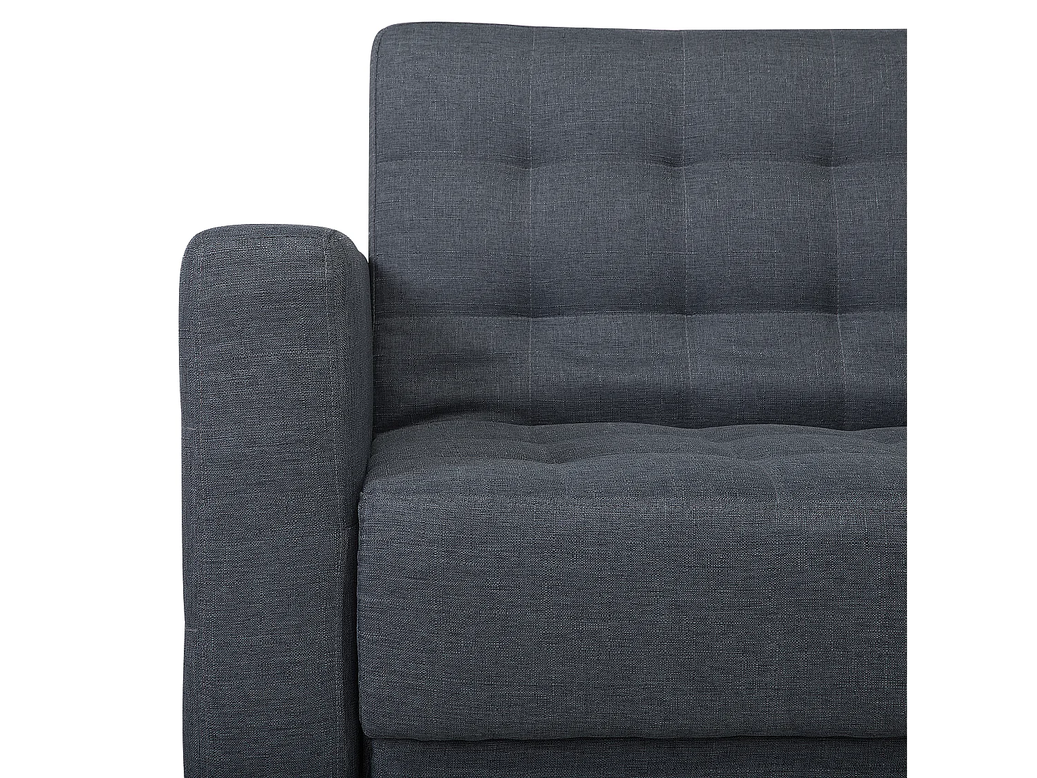 Divano letto angolare modulare ABERDEEN Tessuto Grigio scuro 4 posti Lato Sinistro