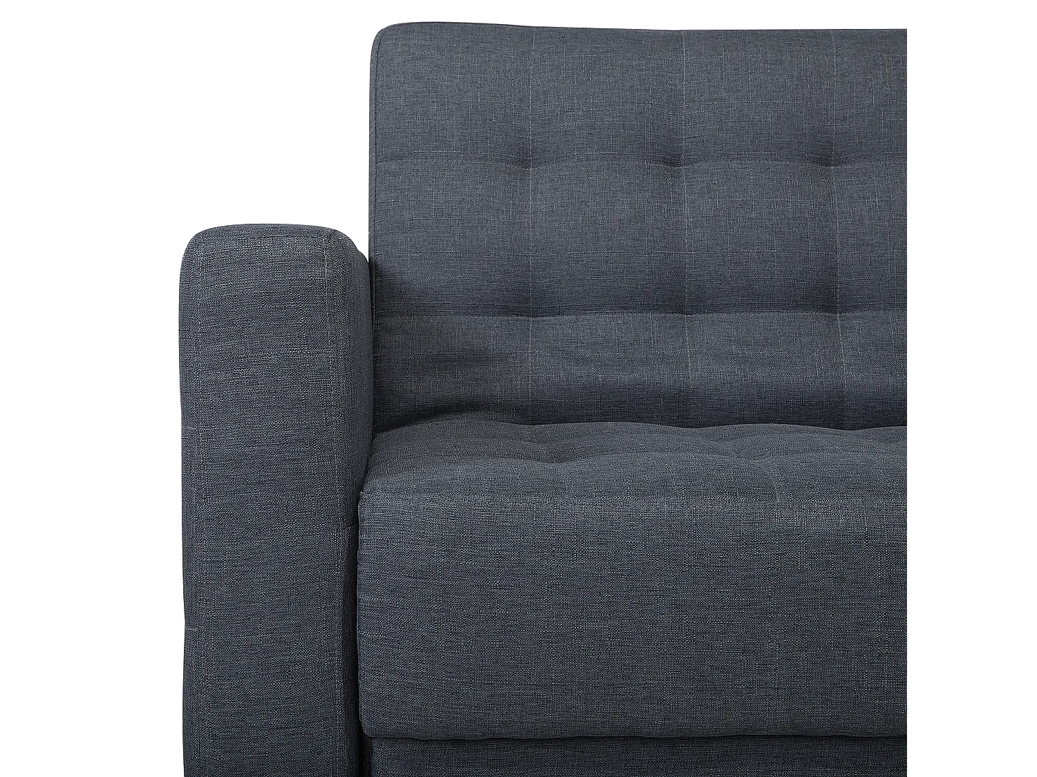 Canapé Angle à Gauche en Tissu Gris Foncé 4 Places Dossier Réglable Chic Aberdeen