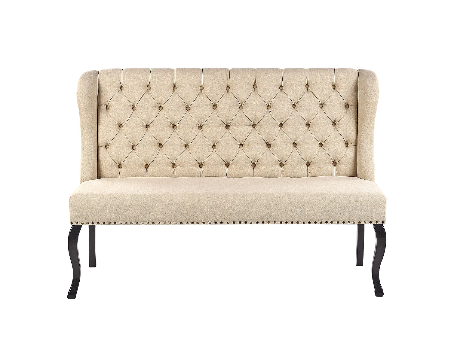 Banc rembourré 2 places TORSBY Tissu Beige