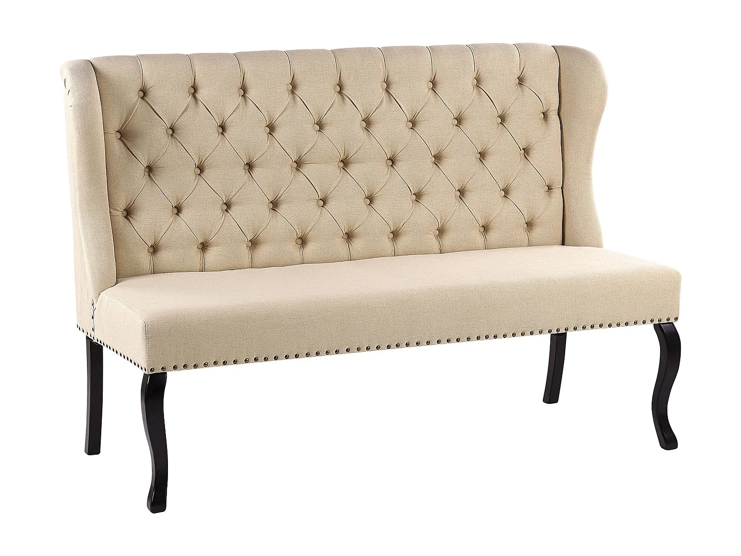 Banc rembourré 2 places TORSBY Tissu Beige