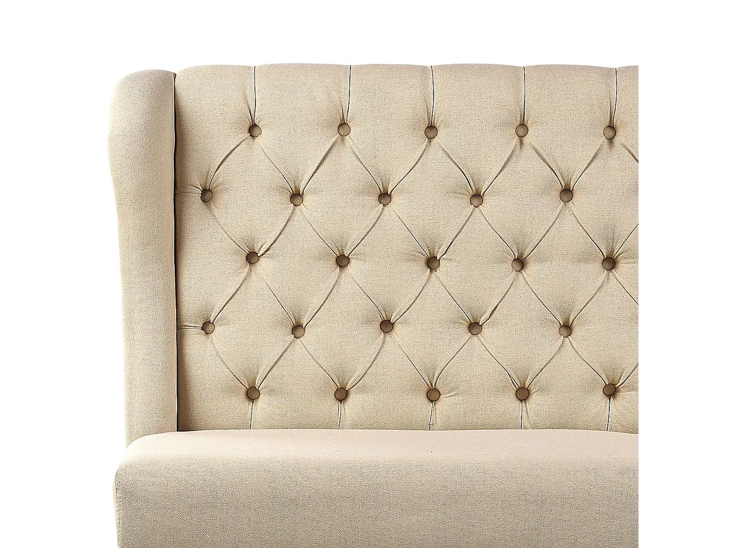 Banc rembourré 2 places TORSBY Tissu Beige