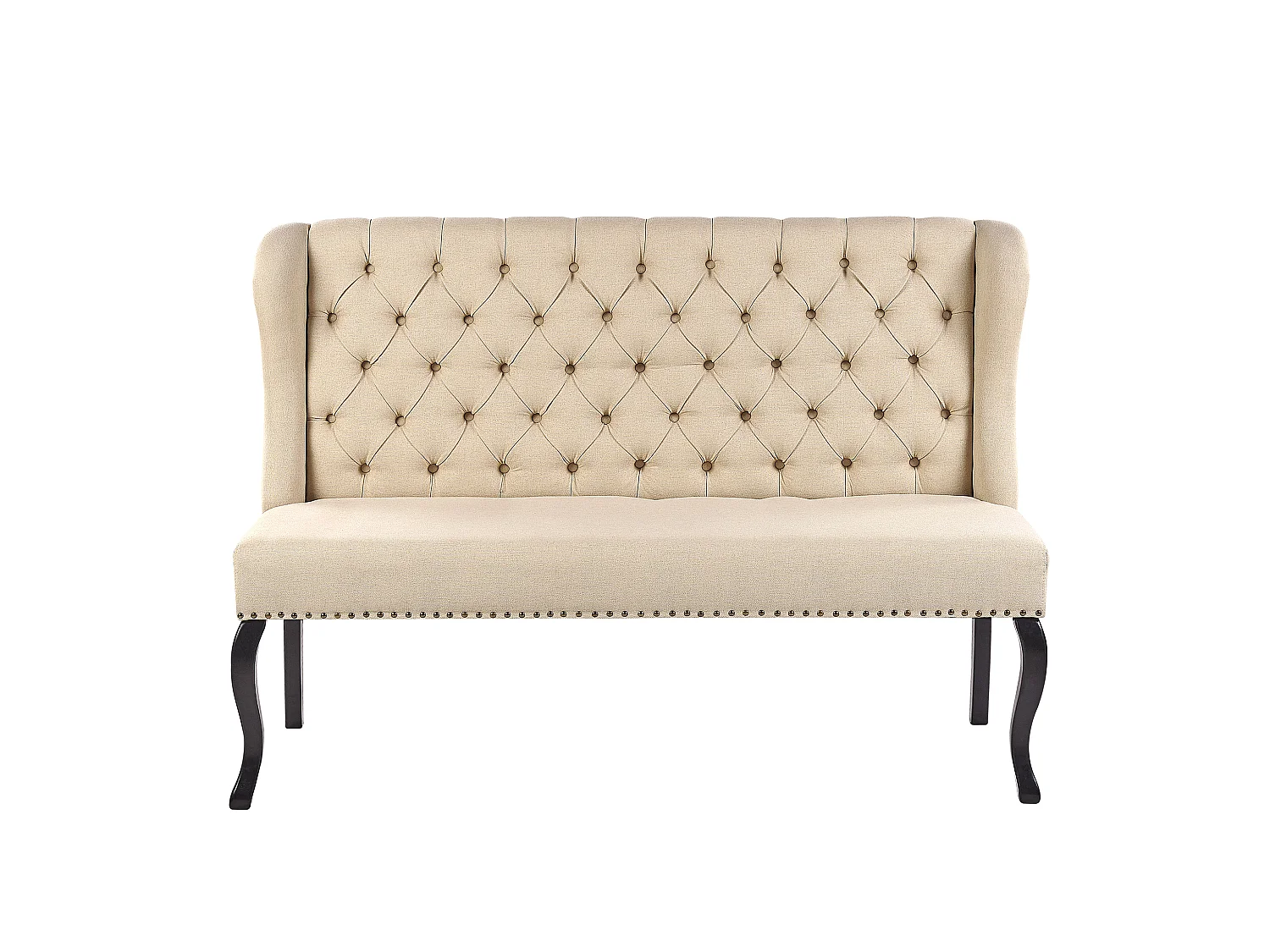 Banc rembourré 2 places TORSBY Tissu Beige