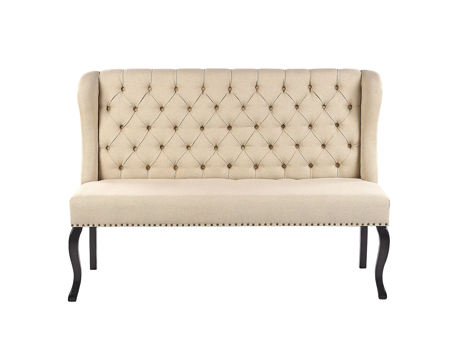 Banc rembourré 2 places TORSBY Tissu Beige