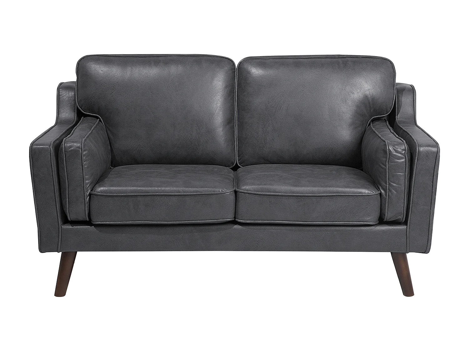 Sofa LOKKA Ekoskóra Szary dla 2 osób