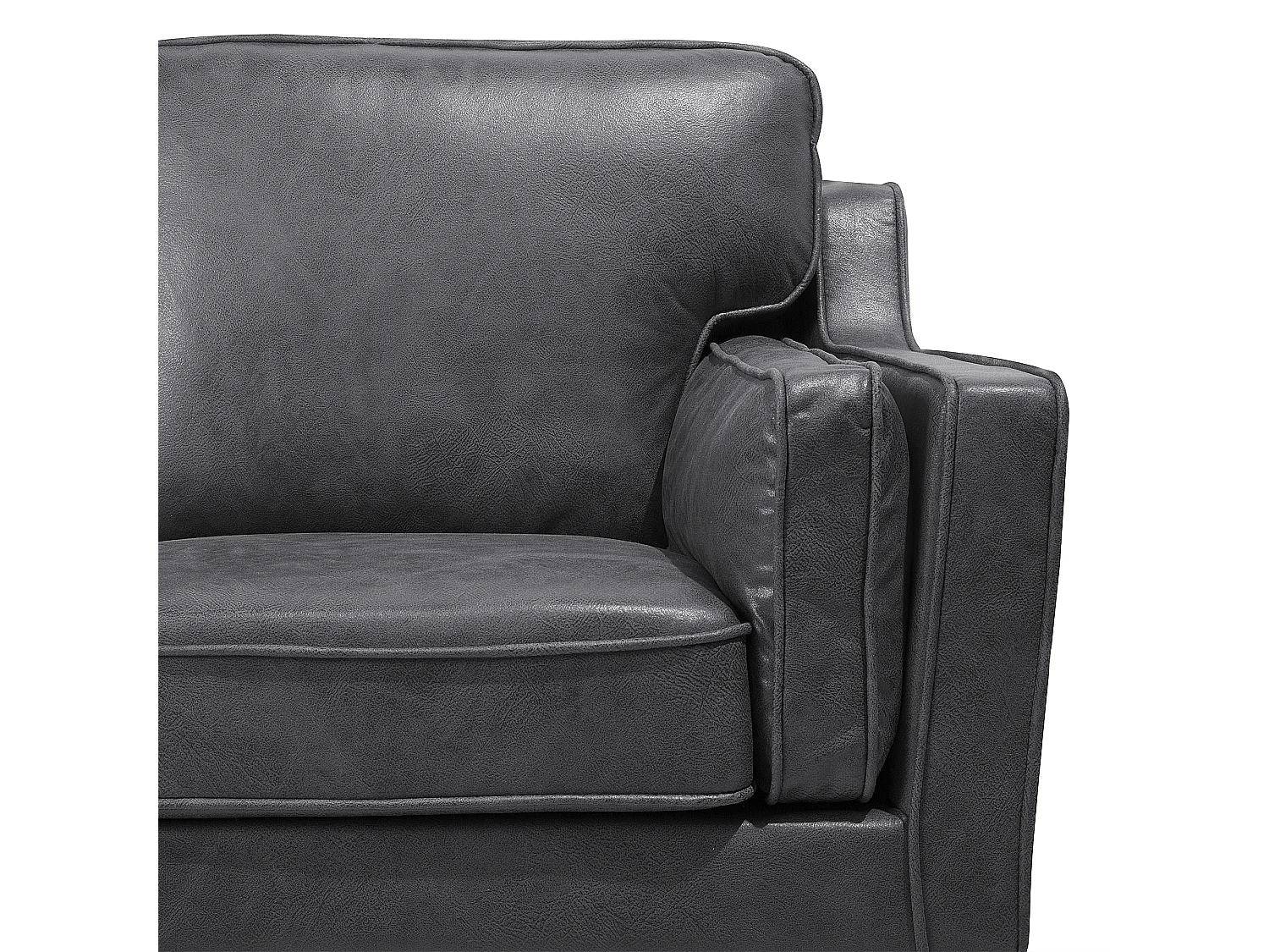 Sofa LOKKA Ekoskóra Szary dla 2 osób