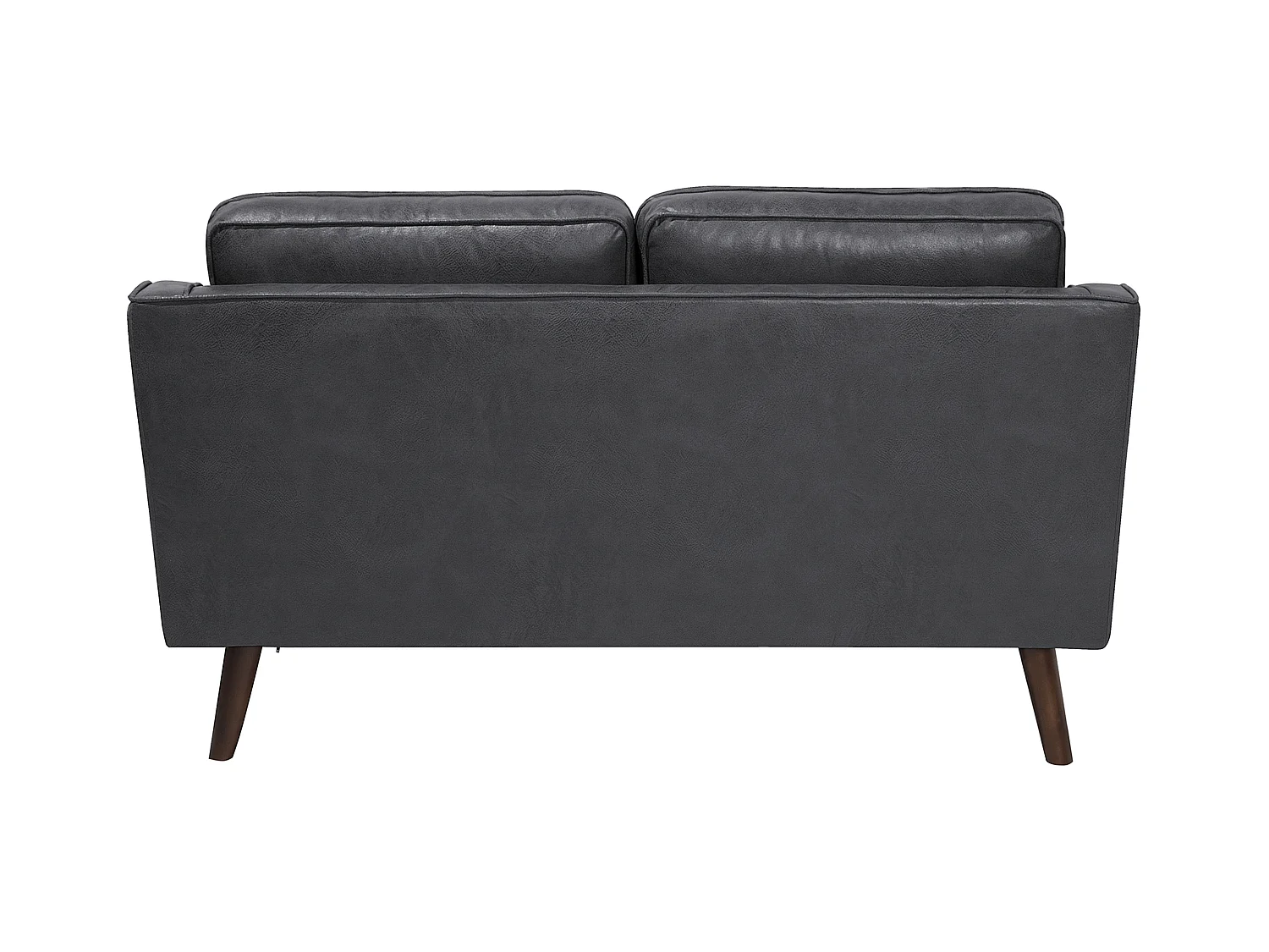 Trendy Sofa in Lederoptik in Grau Polstersofa 2-Sitzer Lokka