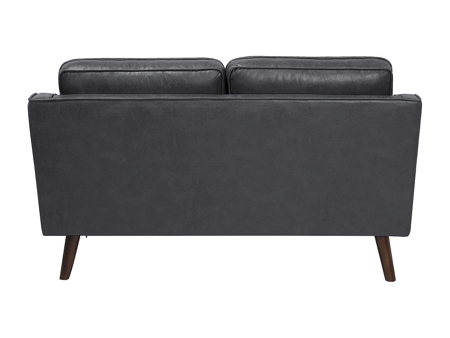 Trendy Sofa in Lederoptik in Grau Polstersofa 2-Sitzer Lokka