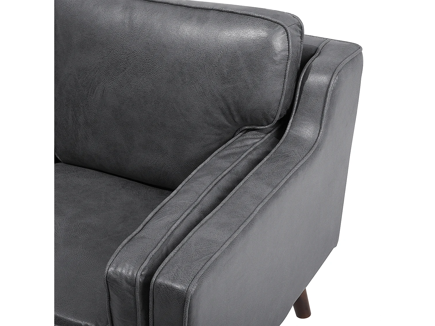 Bank LOKKA Kunstleer Grijs 2-zitter