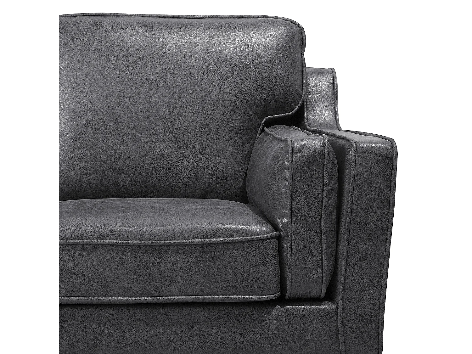 Bank LOKKA Kunstleer Grijs 2-zitter