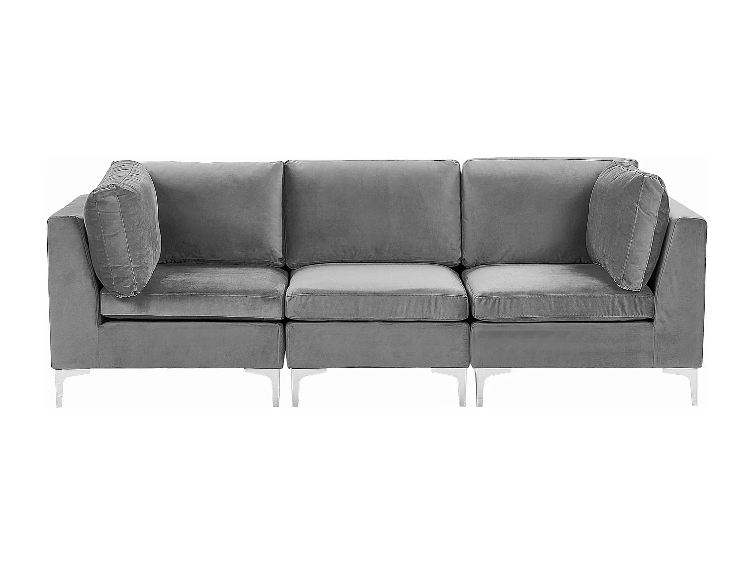 Canapé modulable 3 places EVJA Velours Gris