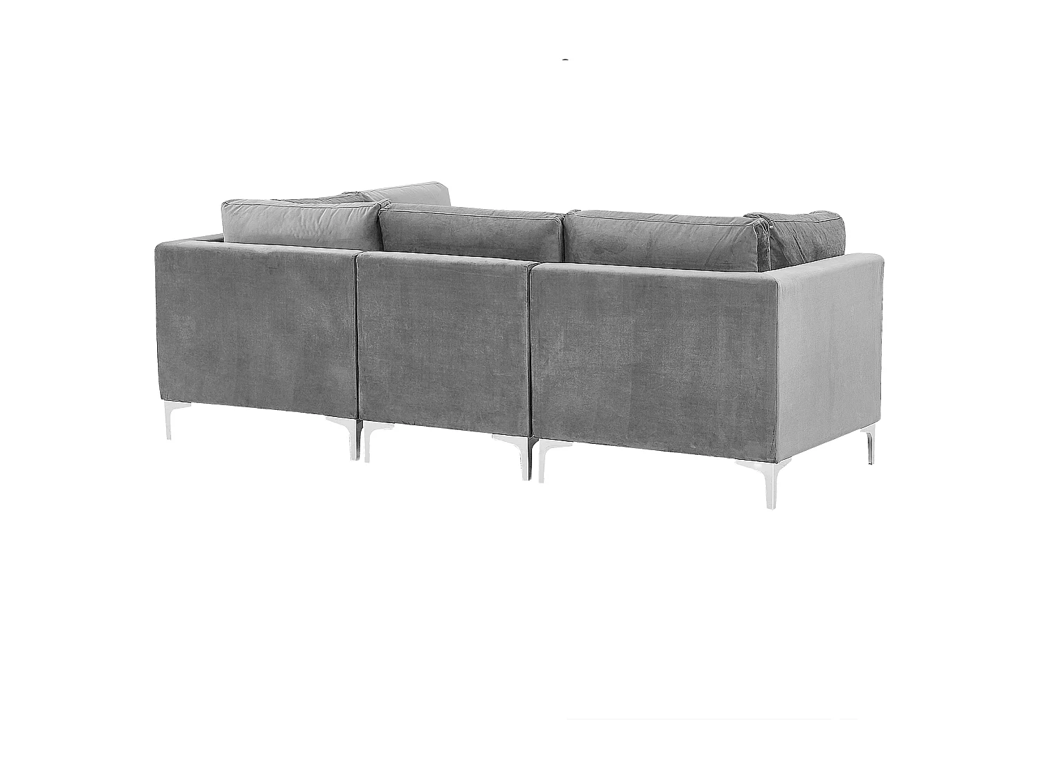 Sofá modular EVJA Veludo Cinzento 3 lugares