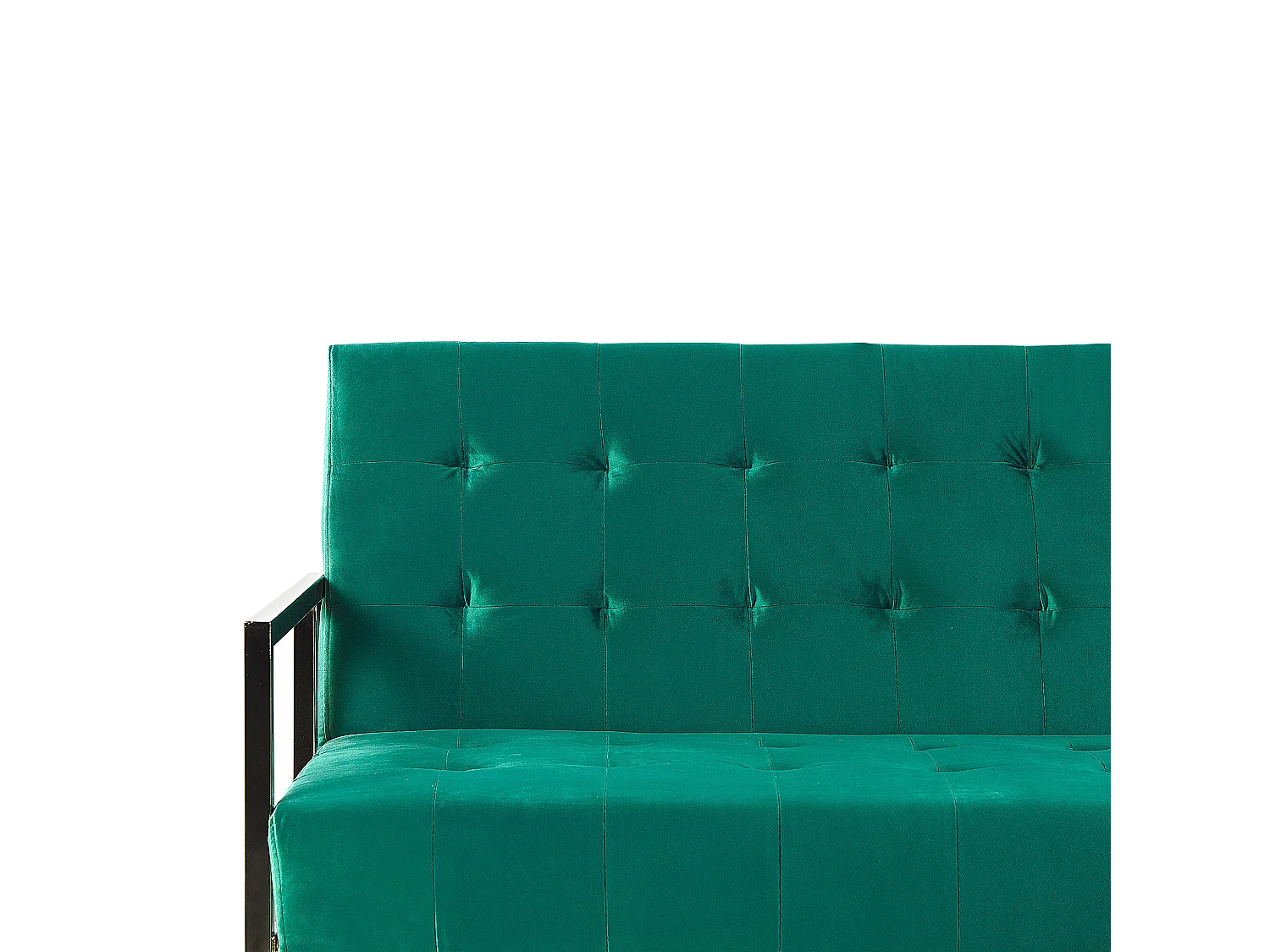 Sofá-cama MARSTAL Veludo Verde esmeralda 3 lugares